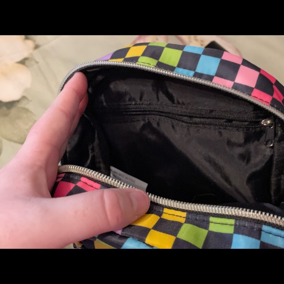 Multicolor check patterned backpack - Picture 3 of 4